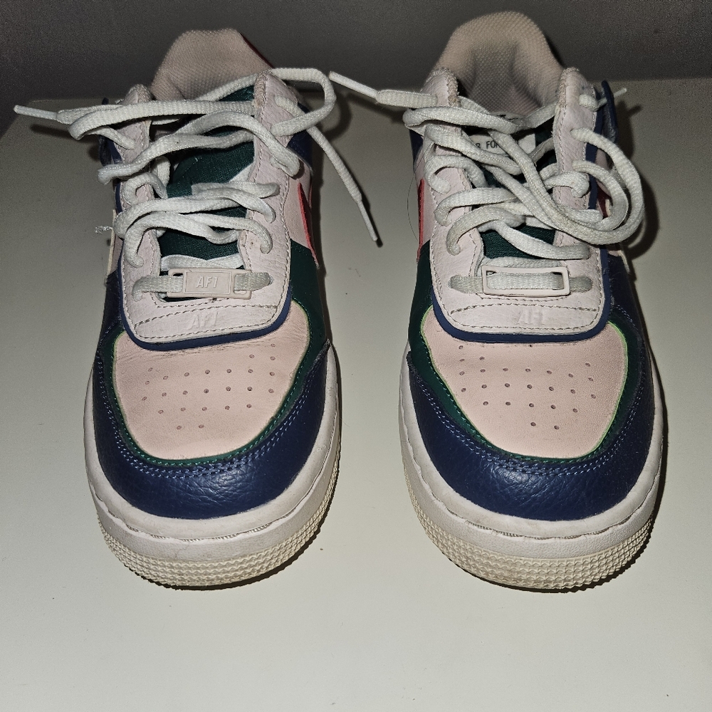 Nike Air Force 1 Mystic Navy Echo Pink sneaker USA SZ 7 RARE C10919-400